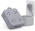 HANYCONY 6 Ft Surge Protector Power Strip with USB C, Extension Cord with 8 Outlets 4 USB Ports(2 USB C), Flat Plug, Wall Mount, 3 Side Outlet Extender for Home Dorm Room Essentials, ETL Listed