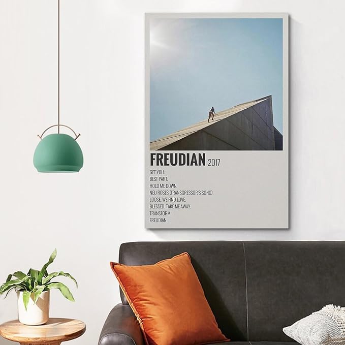 Daniel Caesar Poster Freud Canvas Poster Bedroom Modern Home Aesthetic Canvas Decoration Landscape Office Valentine's Day Birthday Gift 16x24inch(40x60cm) Unframe-style