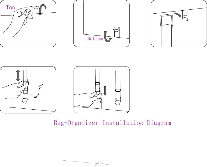 INOGIH Bag-Organizer Rack-Purse Handbag-Hanger Holder-Storage Over The Door Closet(Rack for Handbags/2 pcs Hold 20 Bags)