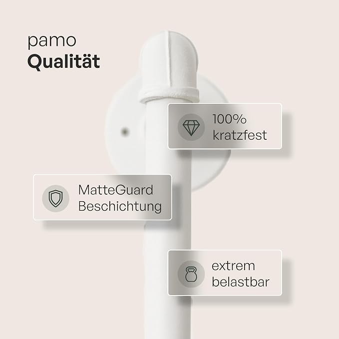 pamo Industrial Clothing Rack Wall Mounted White – 79" W × 87" H, 660 lbs | Heavy Duty Pipe Closet System in White Powder Coated Steel, Scratch-Resistant, Double Rod, Easy Assembly, Closet Organizer