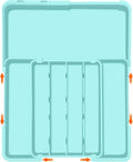 Spaclear Silverware Organizer - Expandable Silverware Drawer Organizer Adjustable Drawer Organizer, Silverware Tray for Drawer15.2"x 19" Cutlery Drawer Organizer, Kitchen Organizers Storage, Turquoise