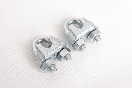 Wire Rope Clamp 1/2 inch 5 Pack Zinc Plated - Wire Rope Clip - Wire Cable Clamps