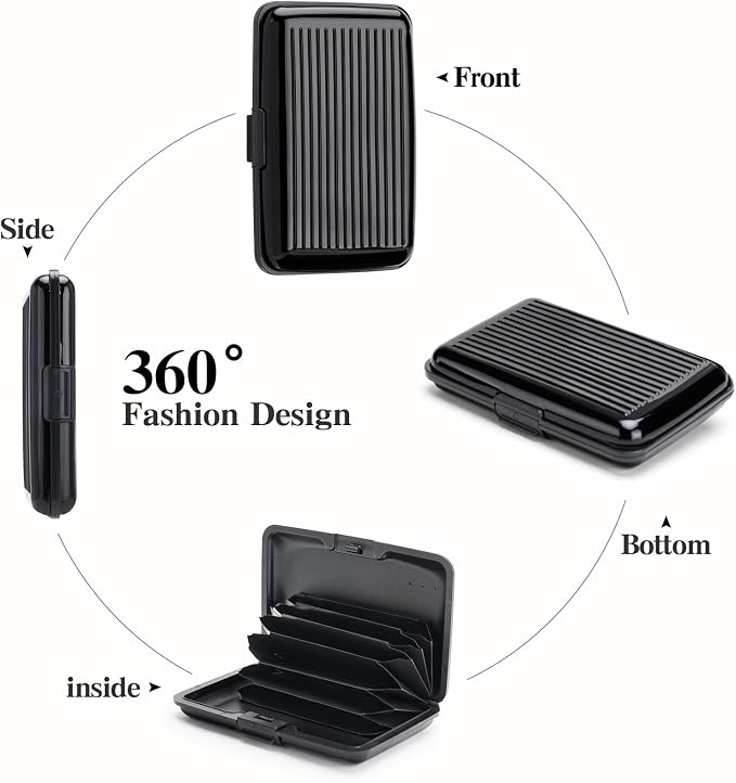 Women Credit Cards Holder,RFID Blocking Protection Aluminum Metal Wallet for Men Women Business Card Holder