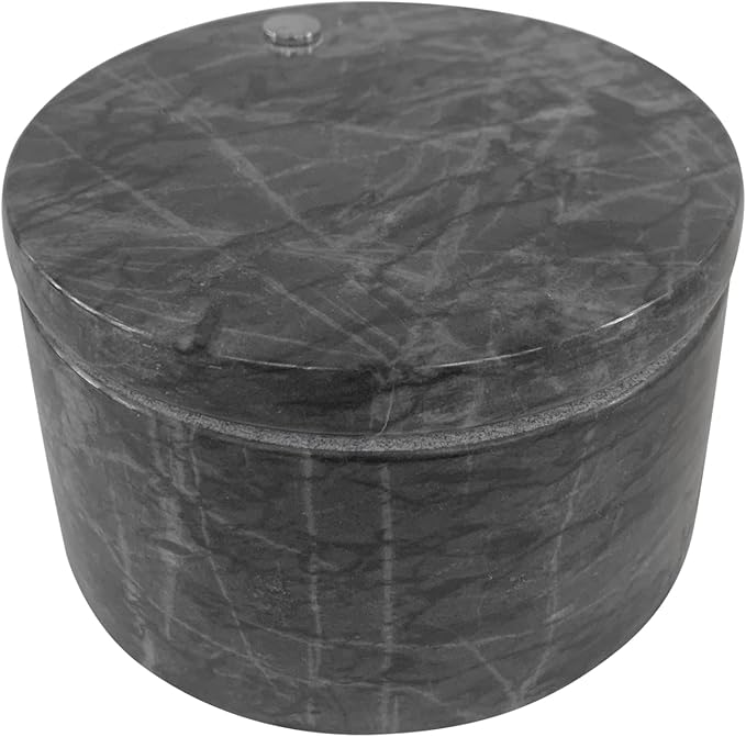 Fox Run Black Marble Double Salt Cellar Black 4” x 4” x 2.5”
