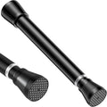 Black Small Tension Curtain Rod 16 to 26 Inch,7/8" inch Adjustable Short Curtain Rod No Drilling,Spring Curtain Rod for Windows Kitchen Closet Doorway