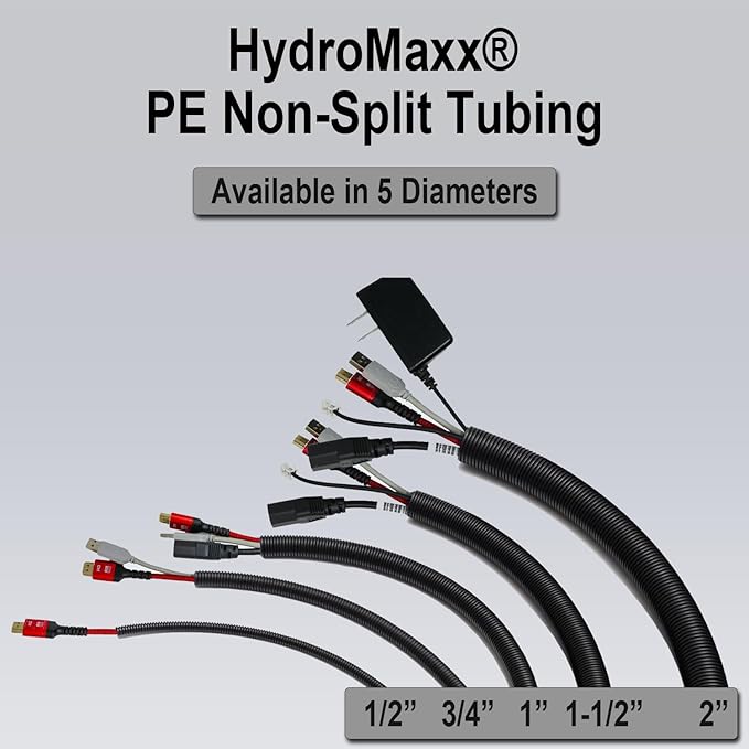 Flexible Polyethylene LDPE Non-Split Corrugated Wire Loom Tubing (1" Dia. x 100 ft, Orange)
