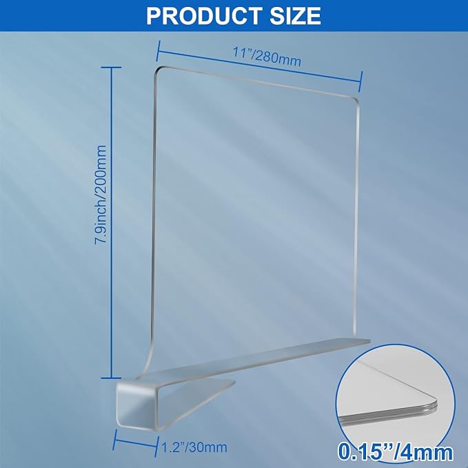 Acrylic Shelf Dividers for Closet Organization 18PCS Closet Shelf Divider Closet Dividers for Shelves Shelf Organizer for Closet Shelf Organizer for Wood Closet Separator Clear