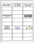 MFLABEL 1" x 2-5/8" Address Labels for Laser & Inkjet Printers 15,000 White Shipping Stickers(500Sheets,30/Sheet)+48 Free Fragile Stickers | Easy to Peel,Mailing Labels for Packages, Shipping