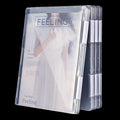 Gersoniel 4 Pcs Magazine Protectors A4 File Paper Storage Box Plastic | Magazine Covers Plastic Protector Clear Portable Project Case Holder Folder Document Organizer,2.1 x 9.1 Inch