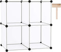 C&AHOME Plastic Cube Storage Organizer, 4-Cube Shelves Units, White | DIY Modular Bookshelf, Portable Closet Organizers and Storage Ideal for Bedroom, Office, 24.8" L x 12.4" W x 24.8" H
