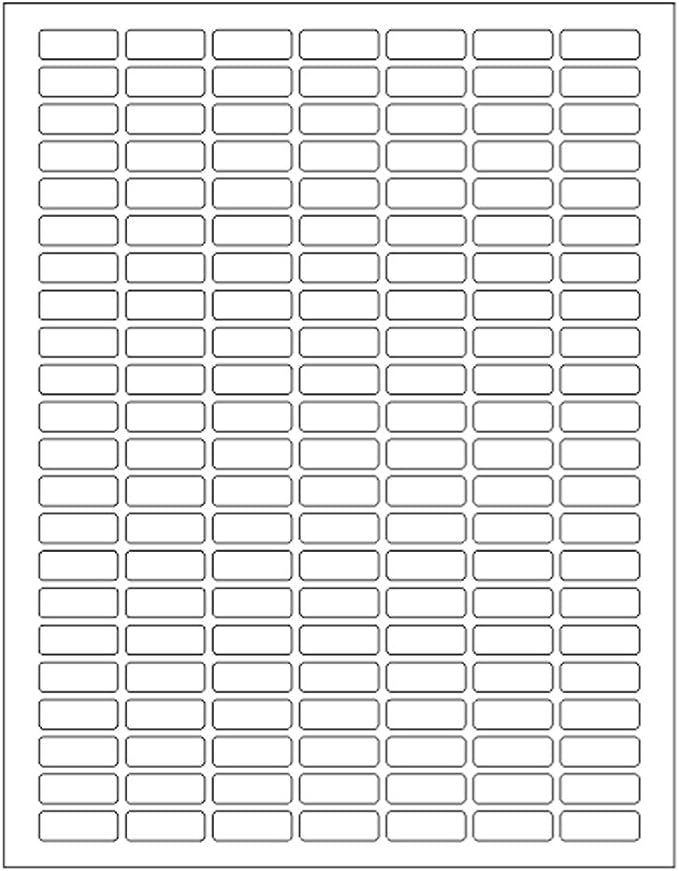 White Rectangular Labels + Bonus Color Stickers - White Color-Coding Labels - Laser Printer Template Included 1630 Pack