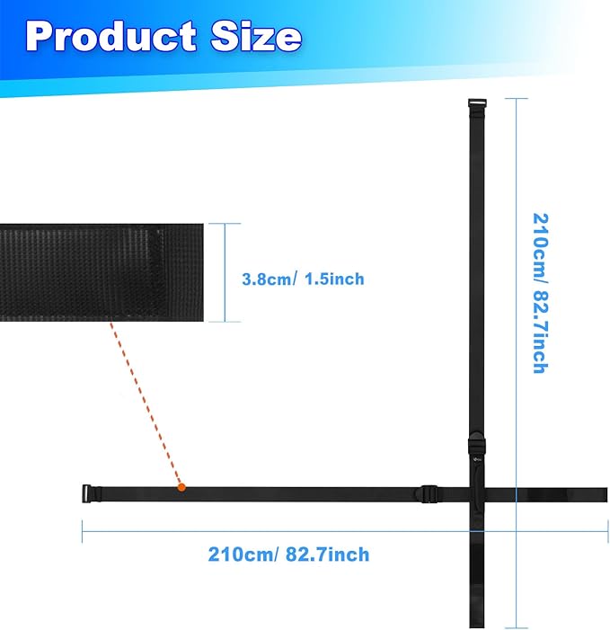 Cosmos Box Carrying Strap with Handle, 82.7 Inch Heavy Duty Handheld Belt for Moving and Lifting Heavy Objects, Adjustable Cross Style Moving Straps for Luggage Cases Groceries Appliances