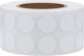 Hybsk 2000pcs White Circle Color Coding Dot Stickers Small Round Semi Gloss Paper Stickers Adhesive Label (0.5 inch)