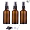 2oz Amber Glass Spray Bottles for Essential Oils, Small Empty Spray Bottle, Fine Mist Spray, Set of 3