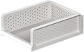 2-layer Pull Out Storage Basket,Stackable Storage Bins,Wardrobe Organizer,5kg Weight Capacity,for Kitchen Pantry Bathroom Cabinets(44x13x38cm)