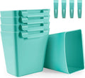 5 Pack Hanging Cup Holders, Multipurpose Rolling Cart Accessories Utility Cart Accessories for Art Craft Supplies, Space Saving Hanging Storage Basket Pencil Holder Makeup Organizers (Blue)