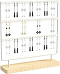 Julysky Earring Holder Organizer,Earring Holder Stand for Hanging Earrings,Earring Display Stand，Earring Organizer Stand，Earring Tree (White, 3 Layers)
