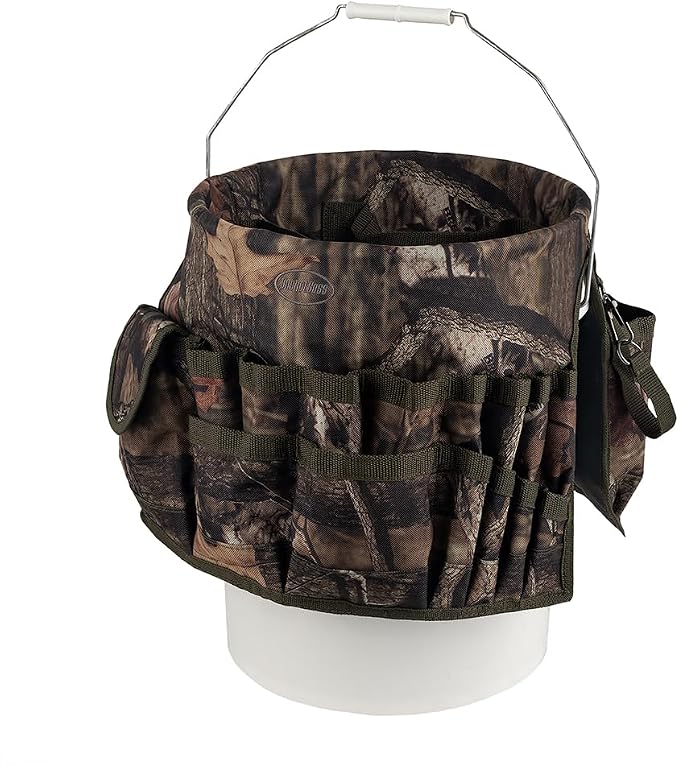 Bucket Boss - Camo Bucketeer Bucket Tool Organizer (Fits 5 Gallon Bucket), Bucket Organization (85030), Mossy Oak Camo