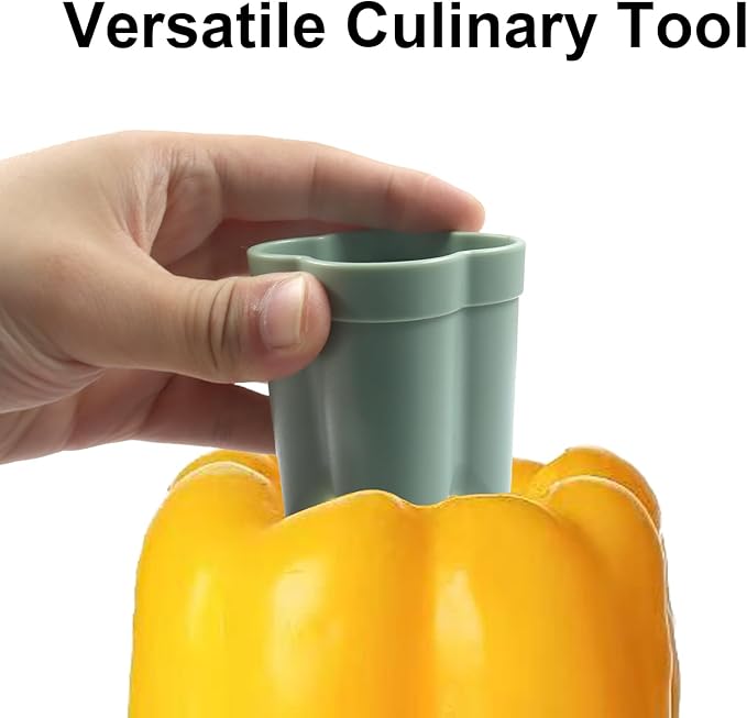 3 Pack Upgraded Pepper Corer Remover, 2 in 1 Bell Pepper Cutter Jalapeno Corer Tool for Home Kitchen Gadgets