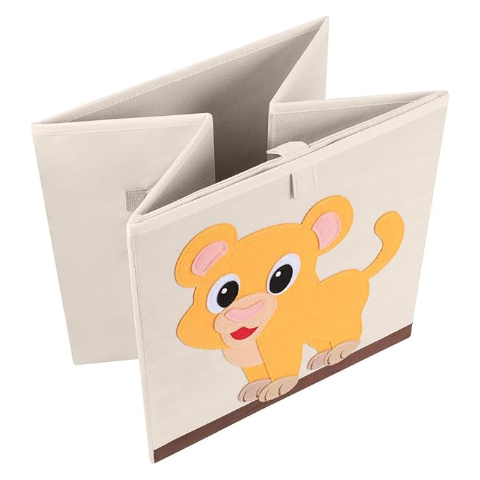CLCROBD Foldable Animal Cube Storage Bins Fabric Toy Box/Chest/Organizer for Kids Nursery, 13 inch (Dinosaur)