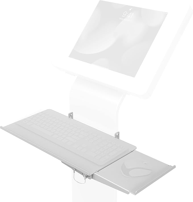 Add-on Keyboard Tray – CTA Add-on Keyboard Tray for Floor Stands & CTA Products – White - (ADD-KBTW)