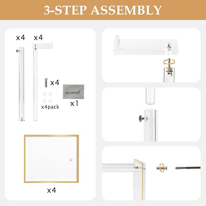 4 Pack Clear Acrylic Purse Display Stands, 14" - 24" Adjustable Height Handbag Holder, Bags Rack Stand, Tabletop Hanging Organizer for Counter Retail Store Boutique Closet Photography