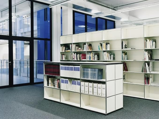 Modern Storage Cabinet White F Versatile Free-Standing Organizer for Living Room, Garage, Kitchen, Home Office Décor