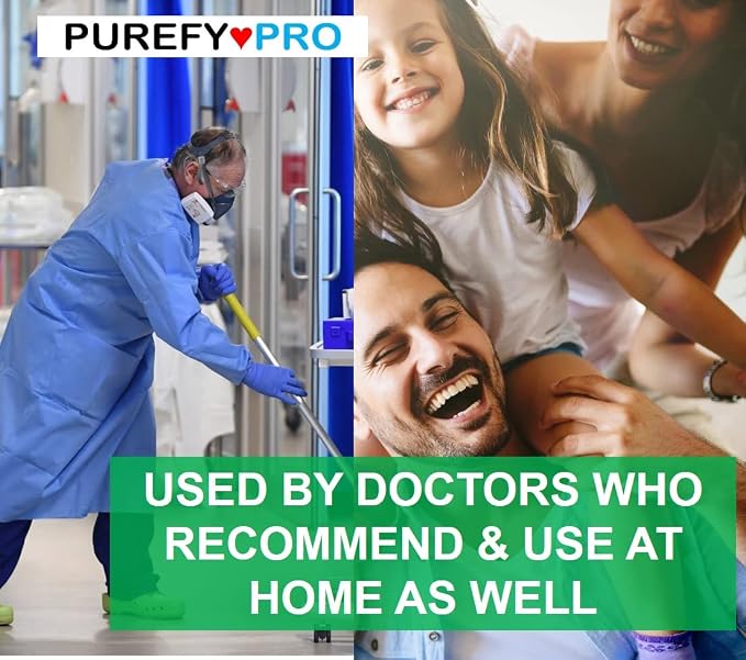 Purefypro Disinfectant Airesol Spray (3.4oz, 3 Pack) Kills 99.9999% Norovirus, HIV, Flu, Monkeypox Virus, Drug Resistant Germs, MRSA, Fungi. Purefypro Technology. No Rinse, No Residue. TSA Air Travel