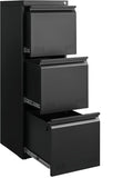 Approgreent Vertical 3 Drawer File Cabient with Lock, Metal Filing Cabinets for Home Office, Heavty Duty Office Storage Cabinet for A4/Letter/Legal (Matte Black)
