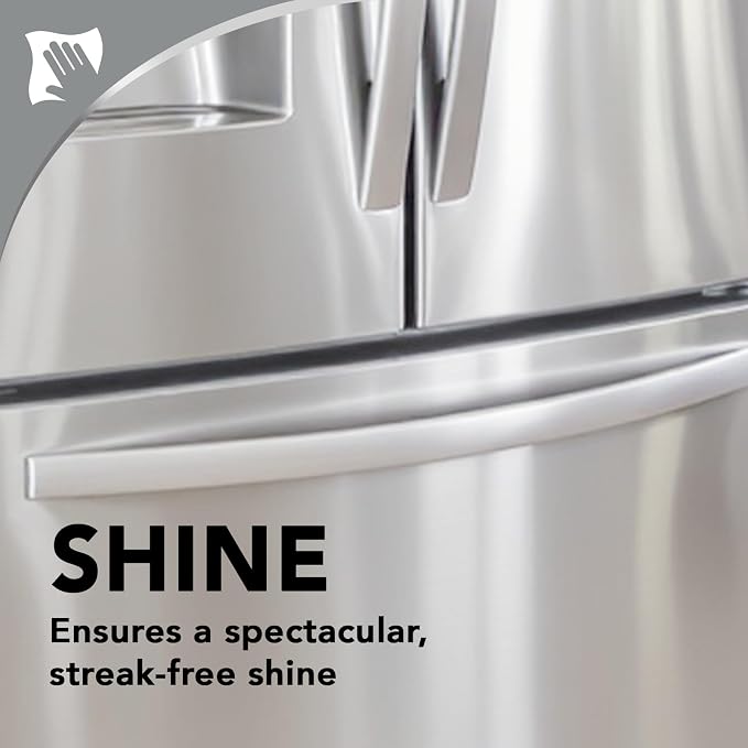Weiman Stainless Steel Cleaner & Polish Kit, 2 Wipes & Cloth, Anti-Fingerprint, Removes Grease, Water Spots, Streaks & Residue, Polishing Cleaner Safe for Appliances, Chrome, Sinks & Grill Exteriors
