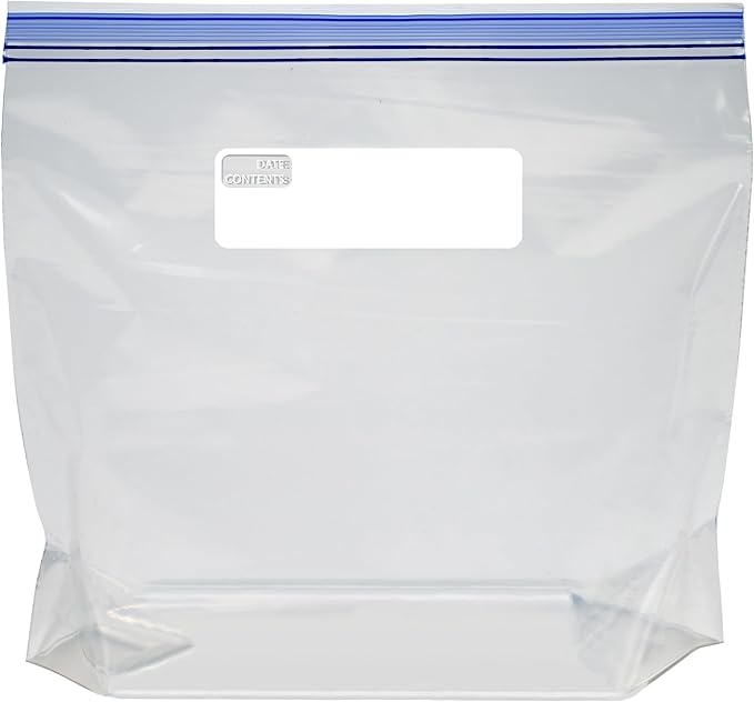 Amazon Basics Reclosable Freezer Gallon Bags, BPA Free, 90 Count (Previously Solimo)