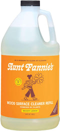 Aunt Fannie's All Purpose Wood Spray Cleaner, No-Wax Formula, Perfect for Wood Tables, Walls, Counters & Shelves, 64 Fl Ounces, Lemon Scent (Refill)