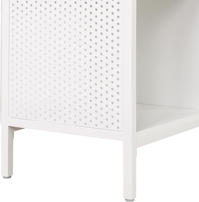 OSP Home Furnishings Ace Contemporary Modern Storage Bookcase with Shelves, 2- Shelves, 8 Cubes, White Finish