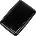 ELFISH Mini RFID Aluminum Wallet Credit Cards Holder Business Card Case Metal ID Case for Men Women (Black)