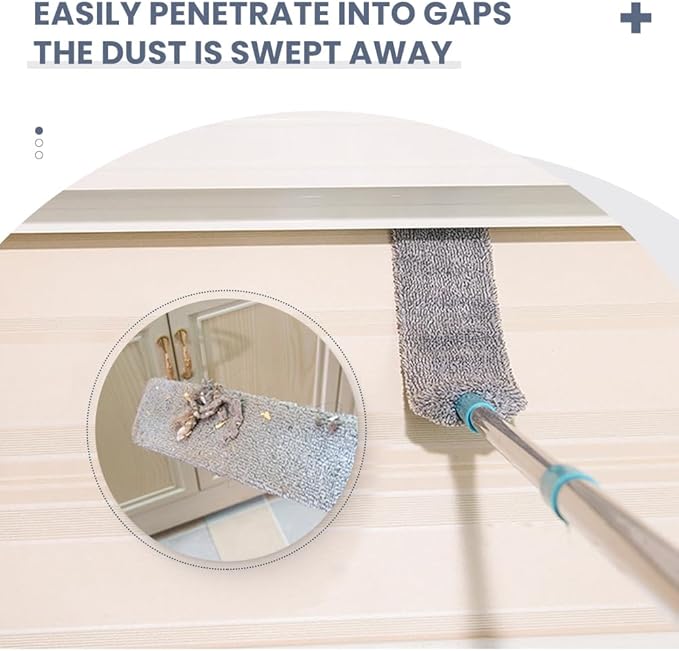 2026 Upgrade Retractable Gap Dust Clean, Extendable Duster Cleaning Tool for Hard-to-Reach Areas, Washable Dusting Brush for Ceiling Blinds Under Furniture (2)