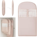 Space Saving Hanging Compression Garment Bag with Zipper for Closet Storage, Hanging Clothes Storage Bag, Garment Covers for Coats and Down Jackets, Pink, L