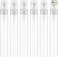 Mozeat Lens 6 PCS 10ml Mini Spray Bottle Plastic Portable Travel Bottle Fine Mist Refillable Mini Perfume Sample Bottles Clear Plastic Spray Bottle Empty for Cleaning Travel Essential Oils
