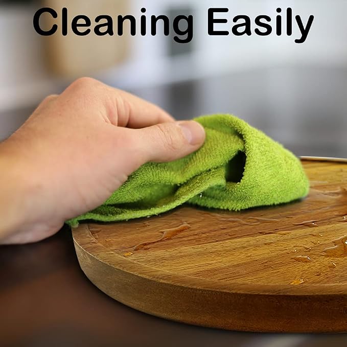 10" Acacia Wood Lazy Susan Organizer Kitchen Turntable for Cabinet Pantry Table Organization,2 Pack