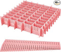 PH PandaHall 40pcs Pink Drawer Dividers Plastic Drawer Organizer 14.5x2.75 inch DIY Adjustable Drawers Separators Storage for Kitchen Bedroom Office Sock Underwear Organizing Cutlery Makeup Clothes