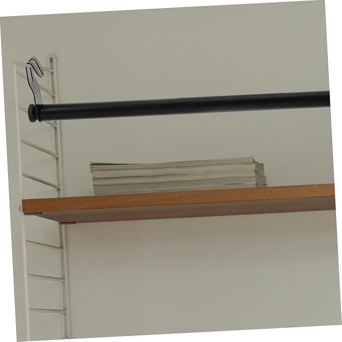 VOSAREA Expandable Closet Rod Heavy Duty Carbon Steel Hanging Clothes Rack for Wardrobes No-Drill Installation Space-Saving Design for Indoor Laundry Rooms