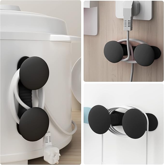 Cord Organizer for Appliances, Cord Holder Cord Wrapper Kitchen Gadgets Cord Organizer Stick On Kitchen Appliances, Mixer, Air Fryer, Coffee Maker, Multifunctional Adhesive Wall Hooks (6 Colors)