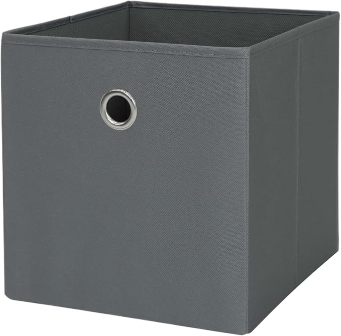 Collapsible Fabric Storage Cube Bin With Handle, Foldable Organizer Basket For Clothes, Books, Toys, Electronics, Bedroom, Living Room, Dorm Room And Closet Storage, 10.5" L X 10.5" W X 10.75" H