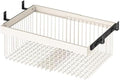 Pull Out Basket Drawer with Runners,Metal Under Shelf Storage Basket,Stackable Storage Bins,Adjustable Width 33-117cm,for Wardrobe Organization(Width 33-45cm)