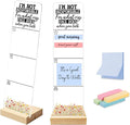 Sticky Note Holder, Monitor Memo Board, Acrylic Post It Note Holder with Wooden Base, Includes 200 Notes, Desk Organizer Sassy Face Quote