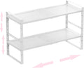 Multi-Functional Metal Shoe Rack, Space-Saving, Perfect for Entryway, Closet, Bathroom, etc. - Sturdy and Durable, High Weight Capacity(2PACKS/White/Medium)
