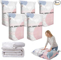 No-Pump Vacuum Storage Bags, Cube Compression Space Saver Bags, Upgrade Large Storage Compression Bags for Clothes, Comforters, Blankets (5, Medium)
