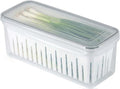 carrotez 12.7 Cup Produce Saver Container for Fridge with Colander - 3.0L | Airtight Fruit & Vegetable Storage Bin, Removable Strainer Basket, BPA-Free, Stackable, White Colander