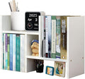 Meikuler Desktop Shelf Organizer, Adjustable Wood Display Desk Shelf, Office Storage Rack Tabletop Bookshelf Multipurpose Shelves for Home Decor, Office, Gifts
