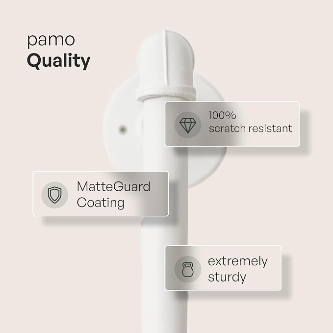 pamo Industrial Clothing Rack Wall Mounted White – 41" W × 87" H, 441 lbs | Heavy Duty Pipe Closet System in White Powder Coated Steel, Scratch-Resistant, Double Rod, Easy Assembly, Closet Organizer