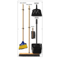 Clean & Sweep 5S Shadow Board/Wall Mount Broom Holder, 68" x 30" Board, 5S Cleaning Station - with Broom and Dustpan Set Included, Made in The USA by AccuformNMC, White/Black, PSB716WTBK